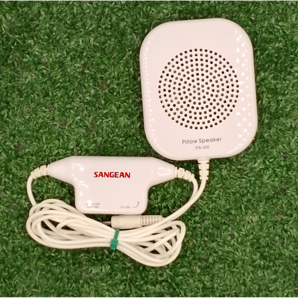 Sangean PS-300 Pillow Speaker w/ In-line Volume Control & Amplifier White Tested